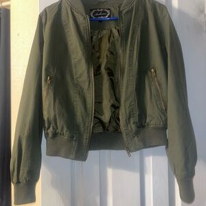 Army Green cropped jacket